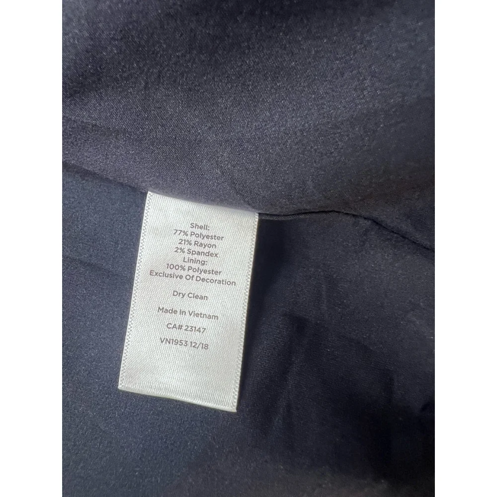 Talbots Plus Size 2X Navy White Stripe Blazer Jacket - Picture 8 of 9